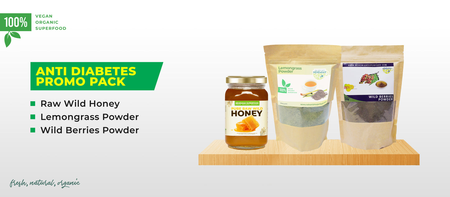 ANTI DIABETES PROMO PACK (Lemongrass, Wild Berries, Wild Honey)
