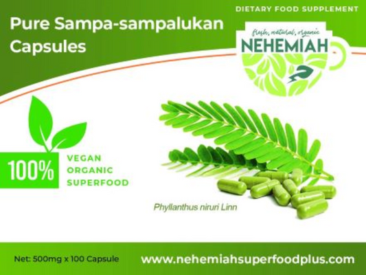 100% Natural Pure Sampa - Sampalukan CAPSULES - Organic Non-GMO 100's