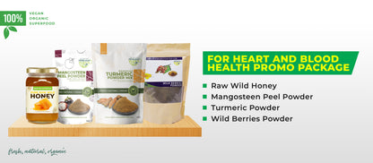 FOR HEART & BLOOD HEALTH PROBLEMS PROMO PACK (Mangosteen, Wild Berries, Turmeric, Wild Honey)